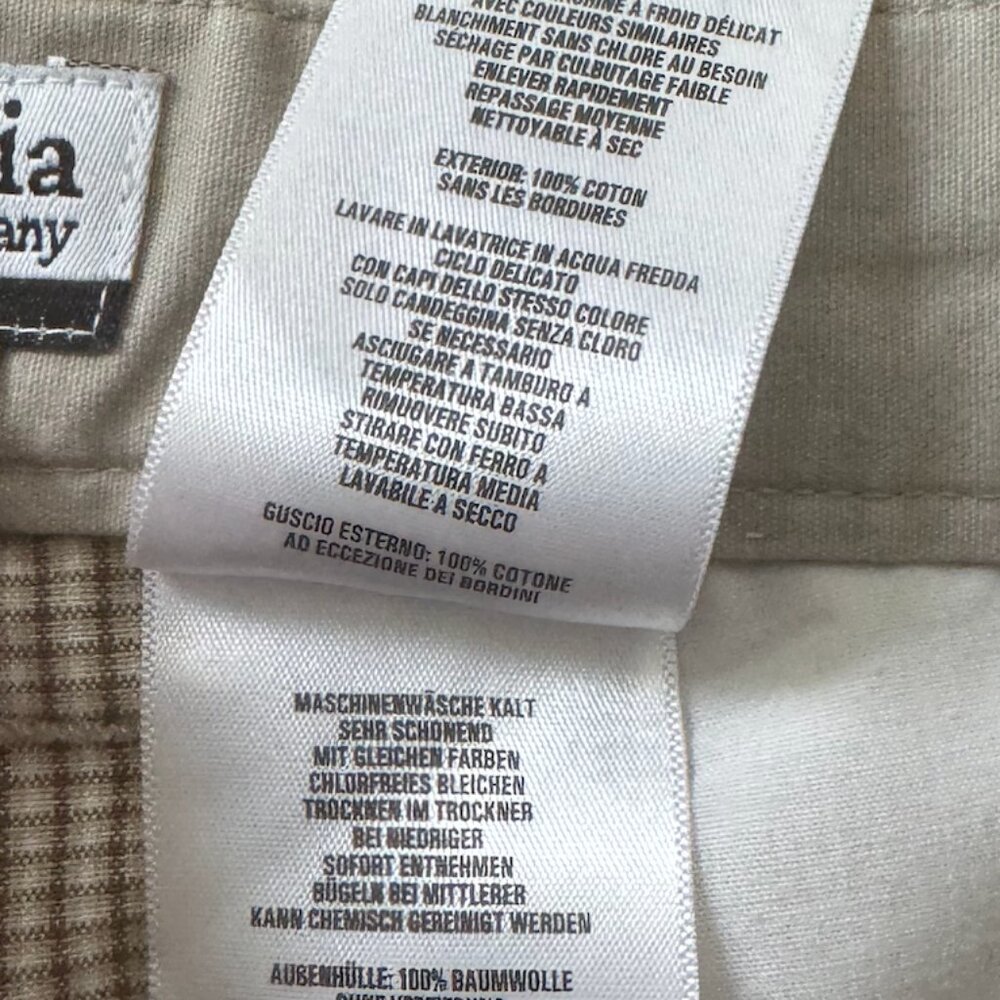 Columbia Shorts Mens 34X10 Omni-Shade Tan Plaid Khakis Flat Front Pockets - Picture 5 of 6